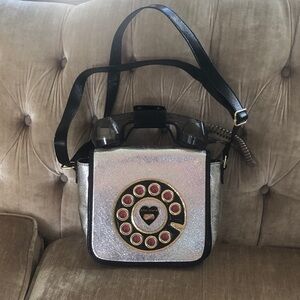 Mint condition. Silver and Black Retro Phone Handbag(phone handset works!).